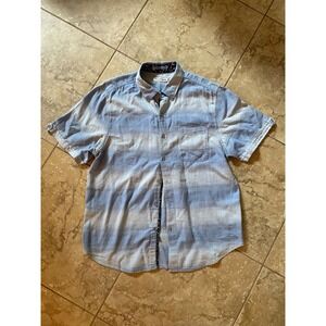 Tommy Bahama Mens Shirt‎ Large Blue Striped Short Sleeve Button Up Casual